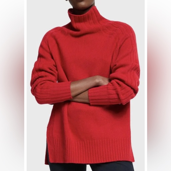 NWT🍁Polo Ralph Lauren Wool Cashmere Blend Pullover Red Turtleneck Sweater- Sz M - Picture 4 of 15
